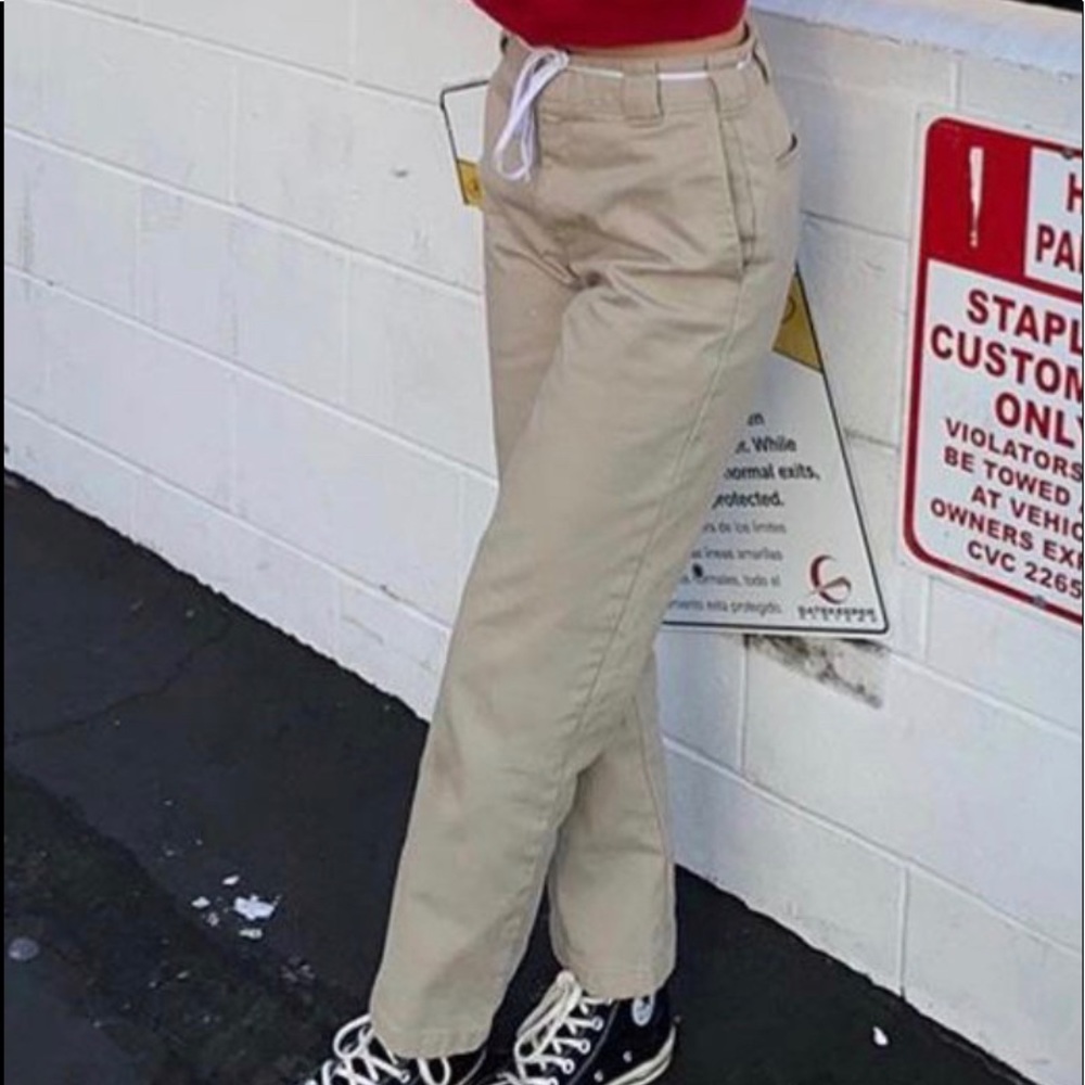 Dickies Worker crop roll hem pants